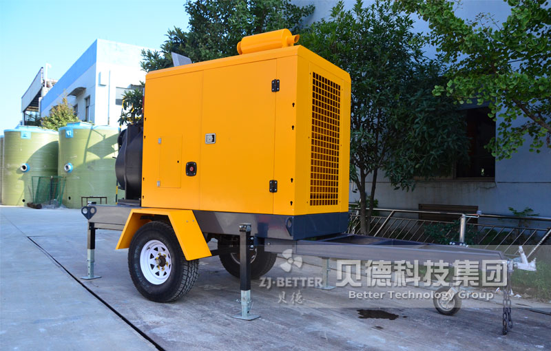半封閉拖掛式移動排水泵車 大型柴油機防汛排澇搶險抽水泵車
